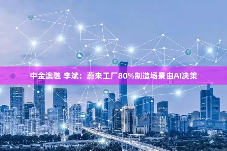 中金澳融 李斌：蔚来工厂80%制造场景由AI决策